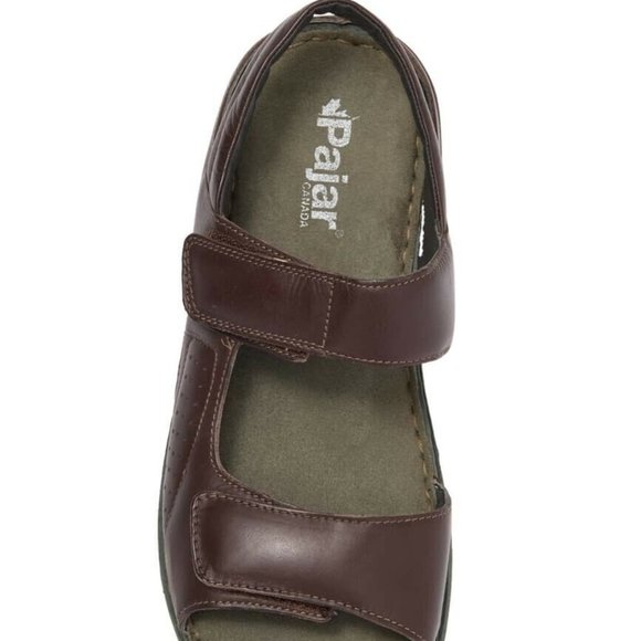 Pajar Amalfi Leather Open Toe, Strappy Sandal. SIZE:13;2 Colors: Black and Brown main image 16